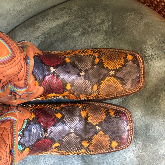 Dan Post Rainbow Python Boots - Picture 2 of 8